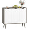 Modern Sideboard and Buffet, Dining Room Cabinet with Adjustable Shelves and 3 Doors, Grey