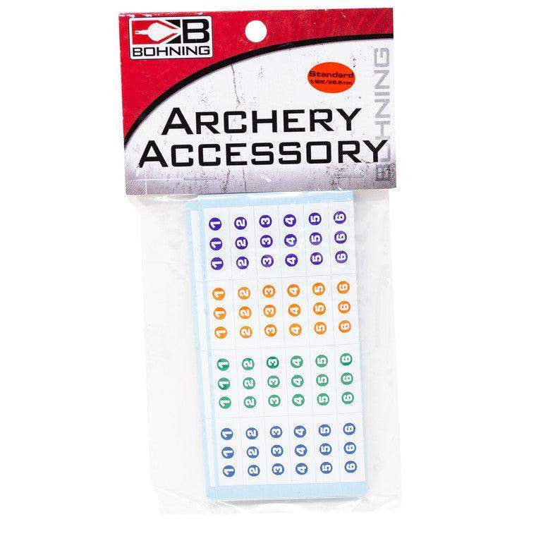 Bohning Archery Arrow Numbering Decal 