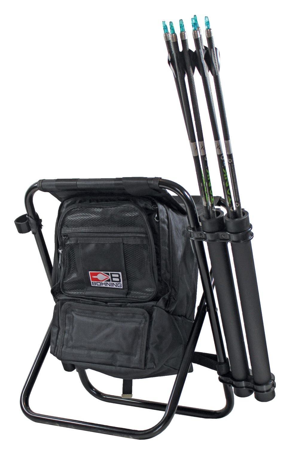 Bohning Archery Shooter Stool With Arrow Tubes/Umbrella Holder 