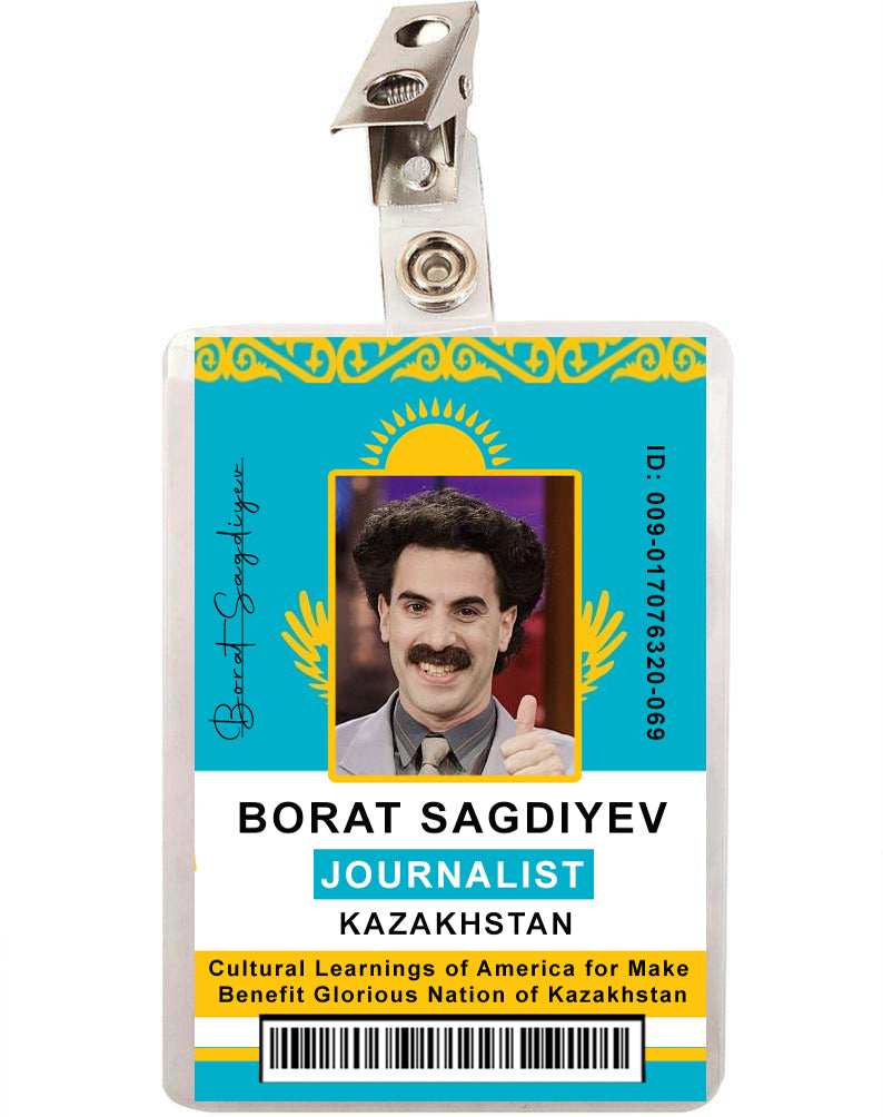 Borat Journalist ID Badge 