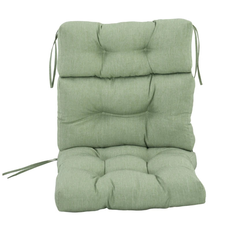 Outdoor Patio Chair Seat/Back Chair Cushion Replacement, Tufted Pillow with Thick Filling and String Ties, Light Green