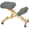 Ergonomic Kneeling Chair, Posture Chair with Rubberwood Frame, Wheels for Office, Posture Correction, Dark Grey