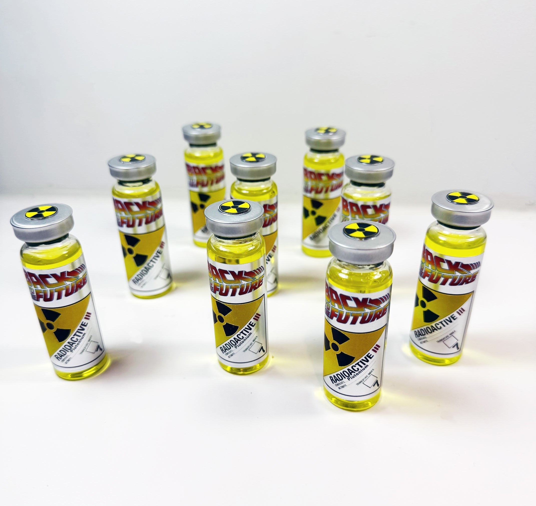 Back To The Future Plutonium Sample Vial for the DeLorean Prop Glows UV light 