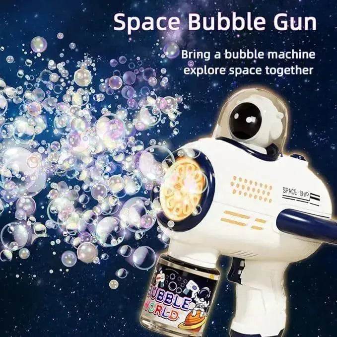 Bubble Gun Machine , Leak Proof Design, Automatic Bubble Blower Maker With Light And Bubble Solution, Summer Outdoor Toys For Birthday Party 