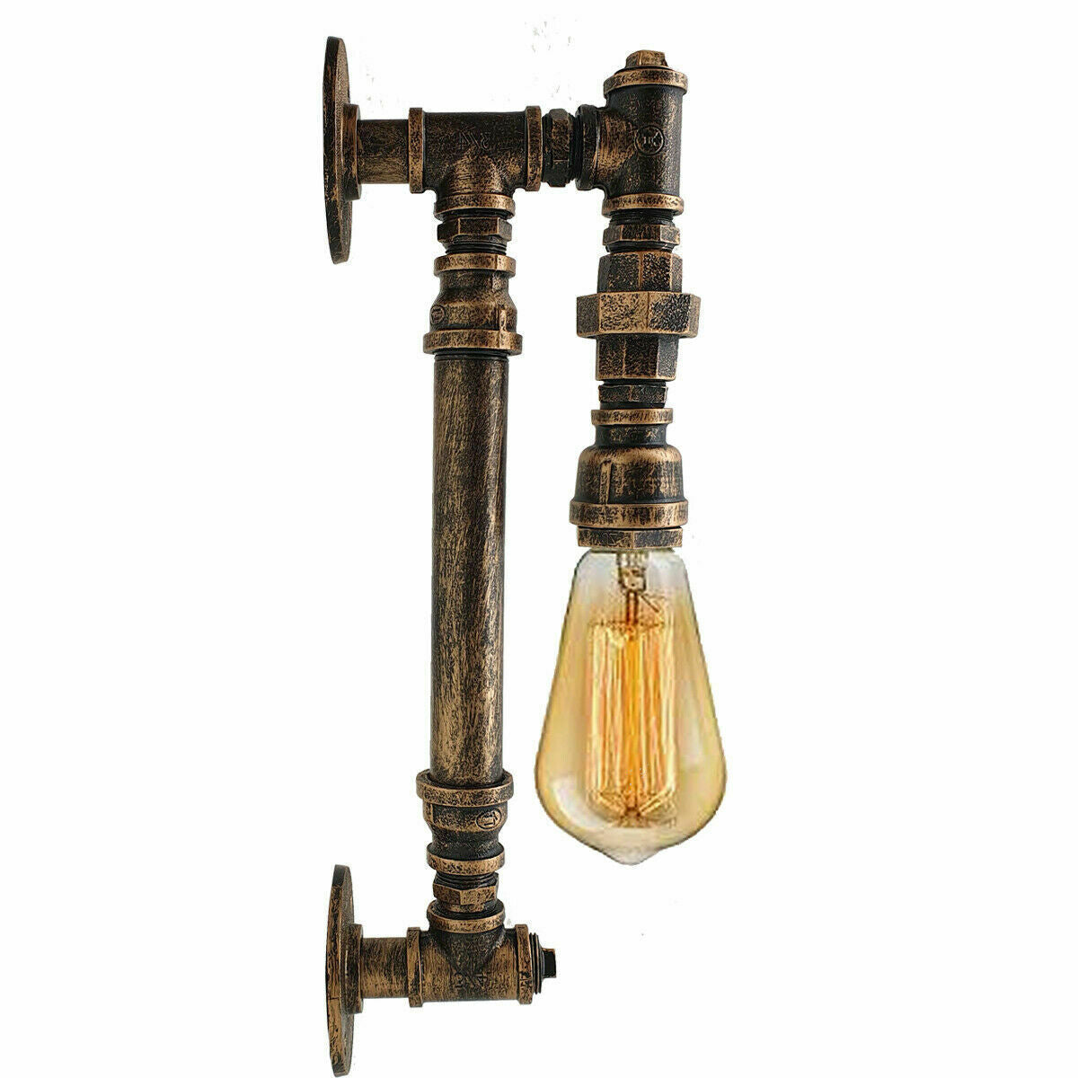 Brushed Copper Steampunk Water pipe Wall Sconce Lighting~1160