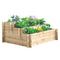 Outsunny 3-Tier Wooden Raised Garden Bed - Elevated Outdoor Vegetable & Flower Planting Box, Herb Garden Indoor Kit, Natural