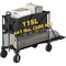 Double Decker Folding Wagon Cart, 450LBS & 350L Capacity Collapsible Garden Cart for Camping Sports Shopping and Beach