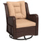 PE Rattan 360° Swivel Patio Chair with Cushion, Brown