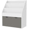 Qaba Kids Bookshelf with 3 Tier Display Shelves, Drawer for Nursery, Grey