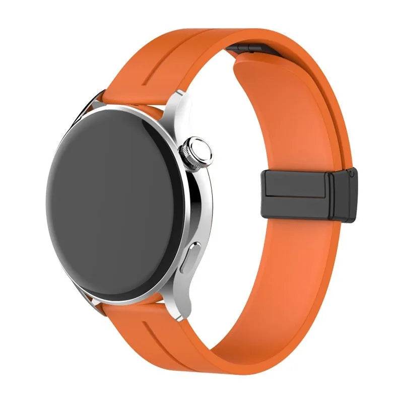 Applicable Watt4 Strap Silicone Magnetic Folding Buckle Watch Band 