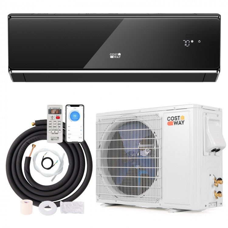 Energy Star Certified 24000 BTU 21 SEER2 208-230V Mini Split Air Conditioner and Heater Black Wifi Enabled