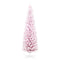 HOMCOM 6ft Flocked Christmas Tree, Pencil Artificial Christmas Tree with Realistic Branches, Pink
