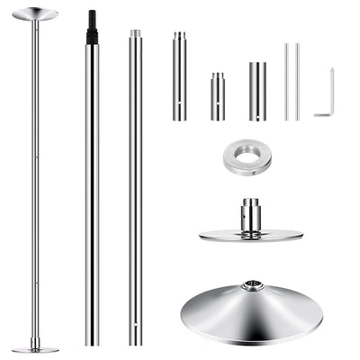 Stripper Dance Pole 45mm Spinning Static Dancing Pole with 88-108.1in Adjustable Height 551LBS Weight Capacity for Fitness Exercise Party Home Club Gy 