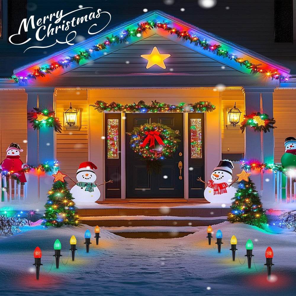 Christmas Solar C9 Strawberry Floor Plug Multicolored Rope String Lights 20pcs 