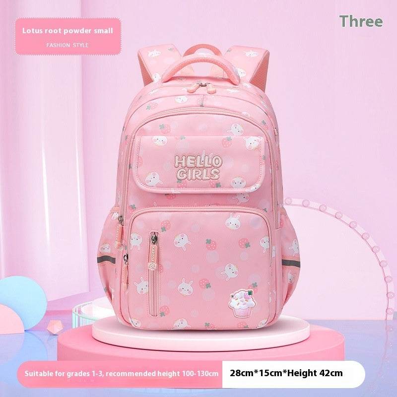 6-12-year-old Primary School Children Girls Backpack Large Capacity Schoolbag 