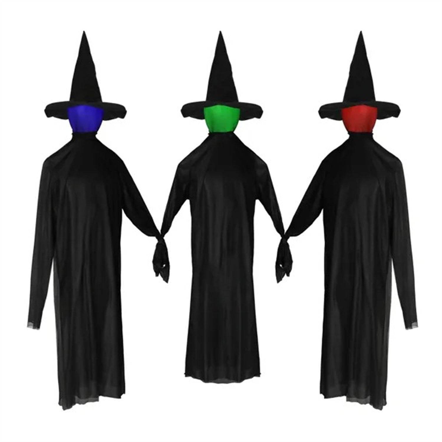 Halloween Black Witches With Change Colors 
