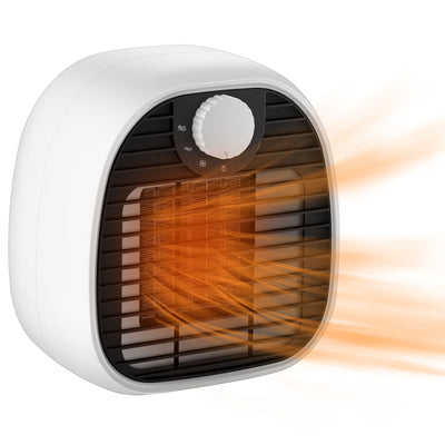 1000W Portable Electric Heater Cooler 3 Gear PTC Ceramic Space Heater Overheating Tip Over Protection 3S Heating Space for 269 sqft Home Office Use 
