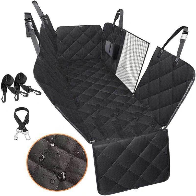 Dog Car Seat Cover View Mesh Pet Carrier Hammock Safety Protector Car Rear Back Seat Mat With Zipper And Pocket For Travel 