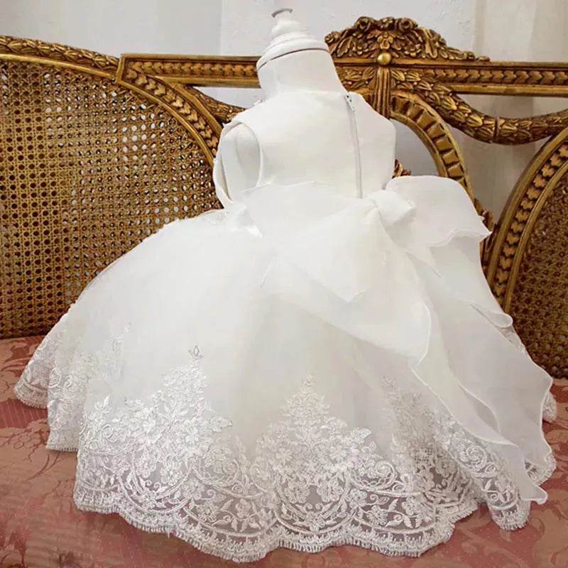 Birthday Photo Clothes Women's Tulle Tutu Super Fairy Princess Dress Girls Bow gown Christening dress Baptism dress 
