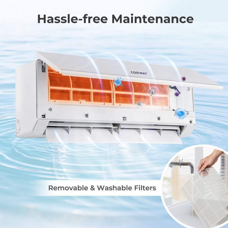 UltrEco Series 36000 BTU 3 Zone 23 SEER2 Mini Split Air Conditioner Wifi Enabled with Heat Pump