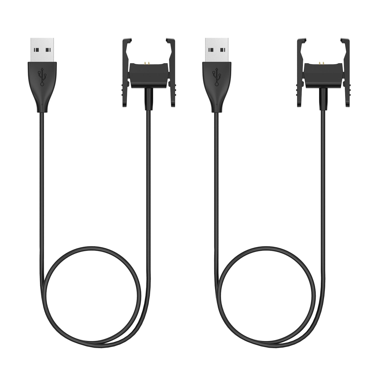 2 Pcs USB Chargers Charging Cable for Fitbit Charge 2 Replacement 