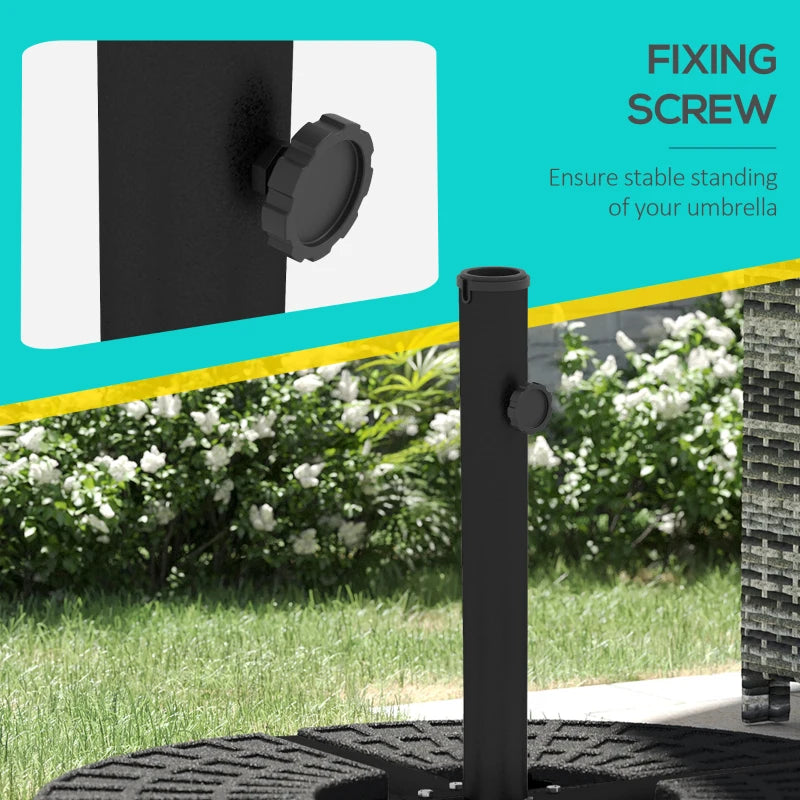 Outdoor Universal Cross Brace Stand for Small Offset Umbrella or Large Market Umbrella, Black