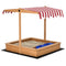 Outsunny Children's Wooden Sandbox, Outdoor Sand Play Station for Boys & Girls 3-7 Years Old