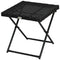 Outsunny Patio Wicker Coffee Table, Outdoor PE Rattan Garden Folding Side Table, 15.75