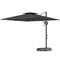 Square Cantilever Patio Umbrella, Double Top Patio Hanging Offset Umbrella with Crank & Tilt, 8' x 9', Dark Grey
