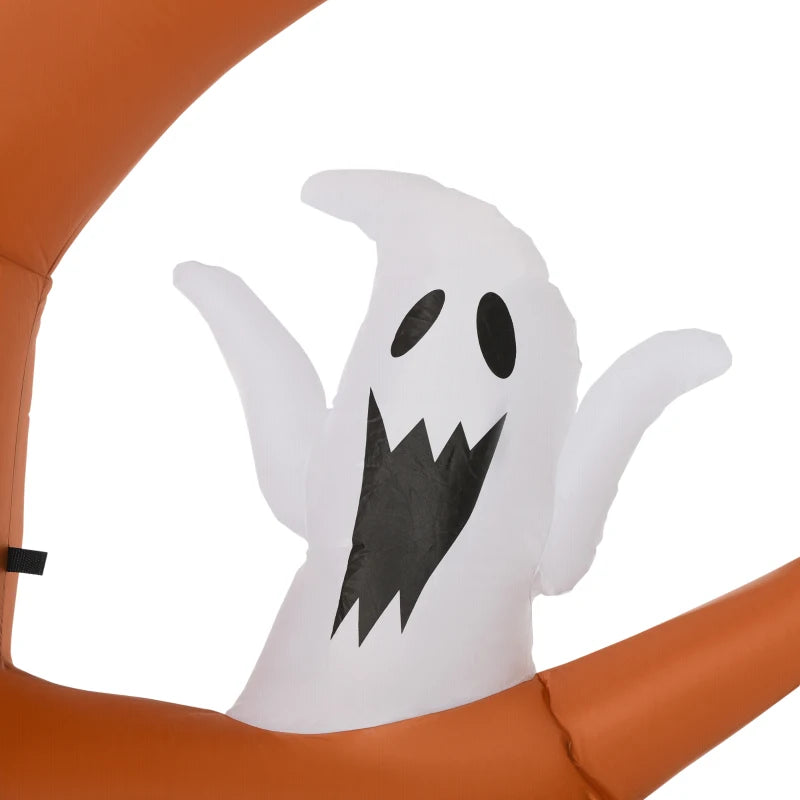 HOMCOM Inflatable Haunted Tree – LED Lighted Halloween Decoration with Owl, Ghost, and Pumpkins 