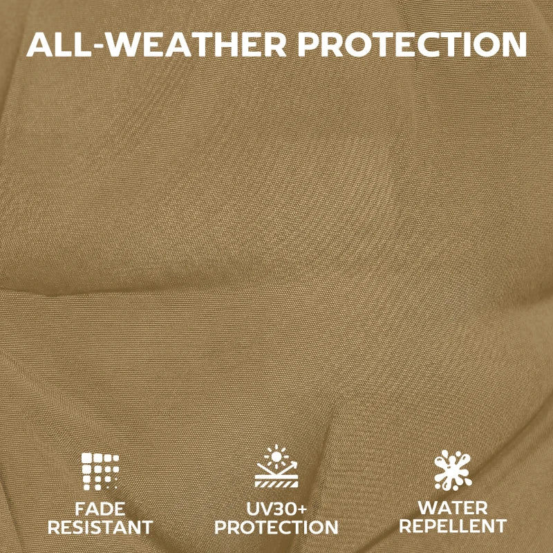 Patio Chair Cushions Set of 4, Waterproof Non-Slip Lounge Chair Cushions, 44"x21", Khaki