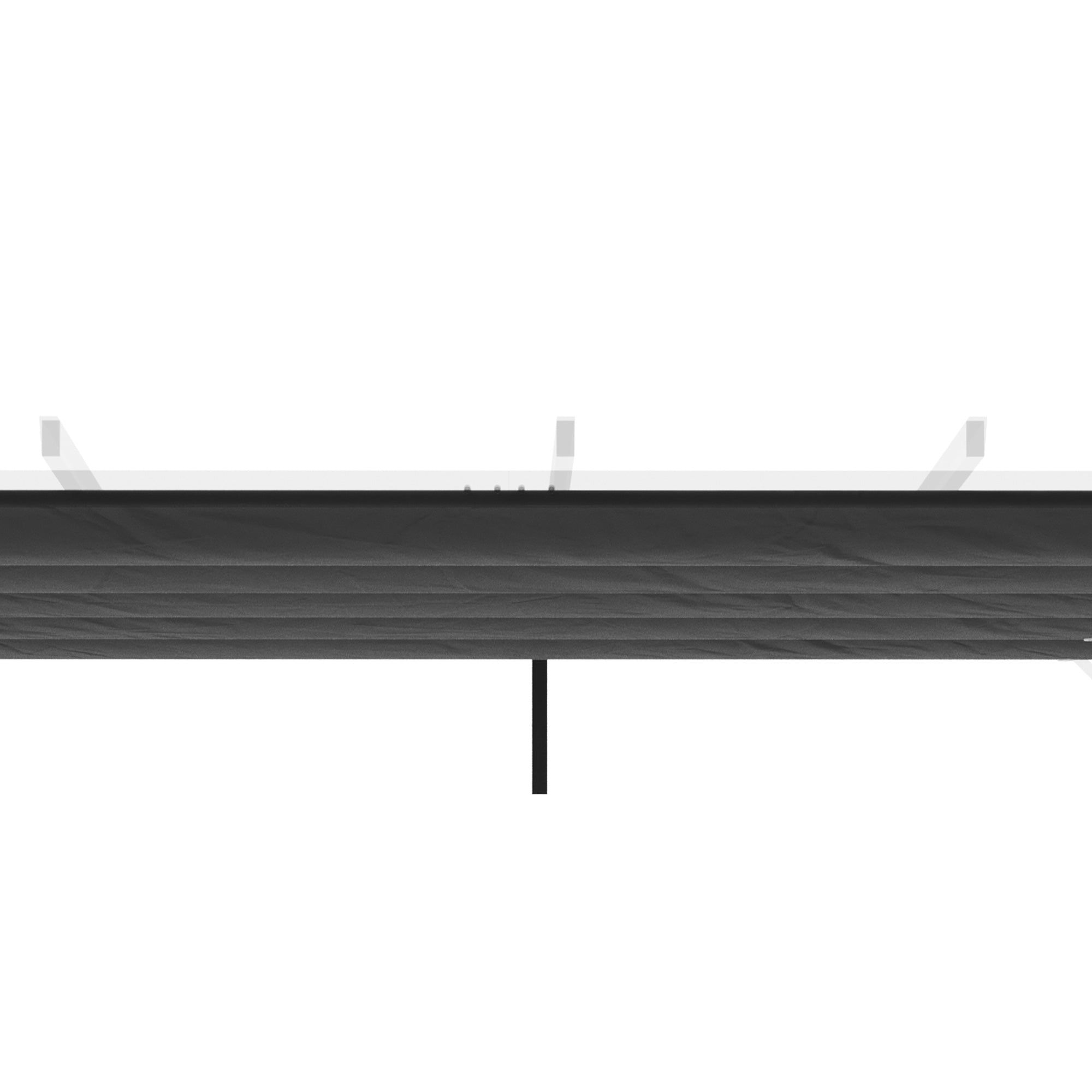 Outsunny Replacement Canopy for 9.8' Square Pergola Retractable Pergola Cover Dark Grey 