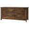HOMCOM Storage Trunk with 2 Safety Hinges, Modern Entryway Bench with Side Handles, Storage Chest for Living Room, Rustic Brown