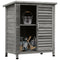 Outsunny Wooden Garden Shed Outdoor Tool Storage 2 Door Cabinet with Shelves Solid Fir Wood Organiser 34