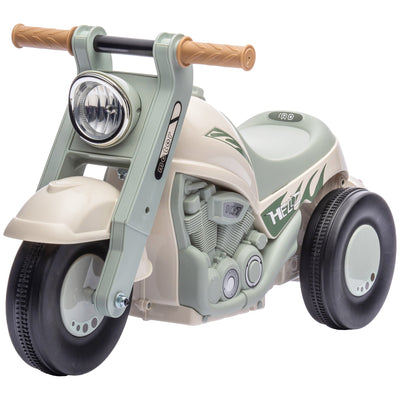 Qaba Foot to Floor Toddler Ride on Toy, Sliding Toddler Car with Music and Bubble, for 2-5 Years Old, Cream White 