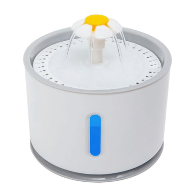 2.4L Automatic Dog Cat Water Fountain Electric LED Pet Flower Water Dispenser Ultra Silent Health Cat Waterer Auto Off Level Window 