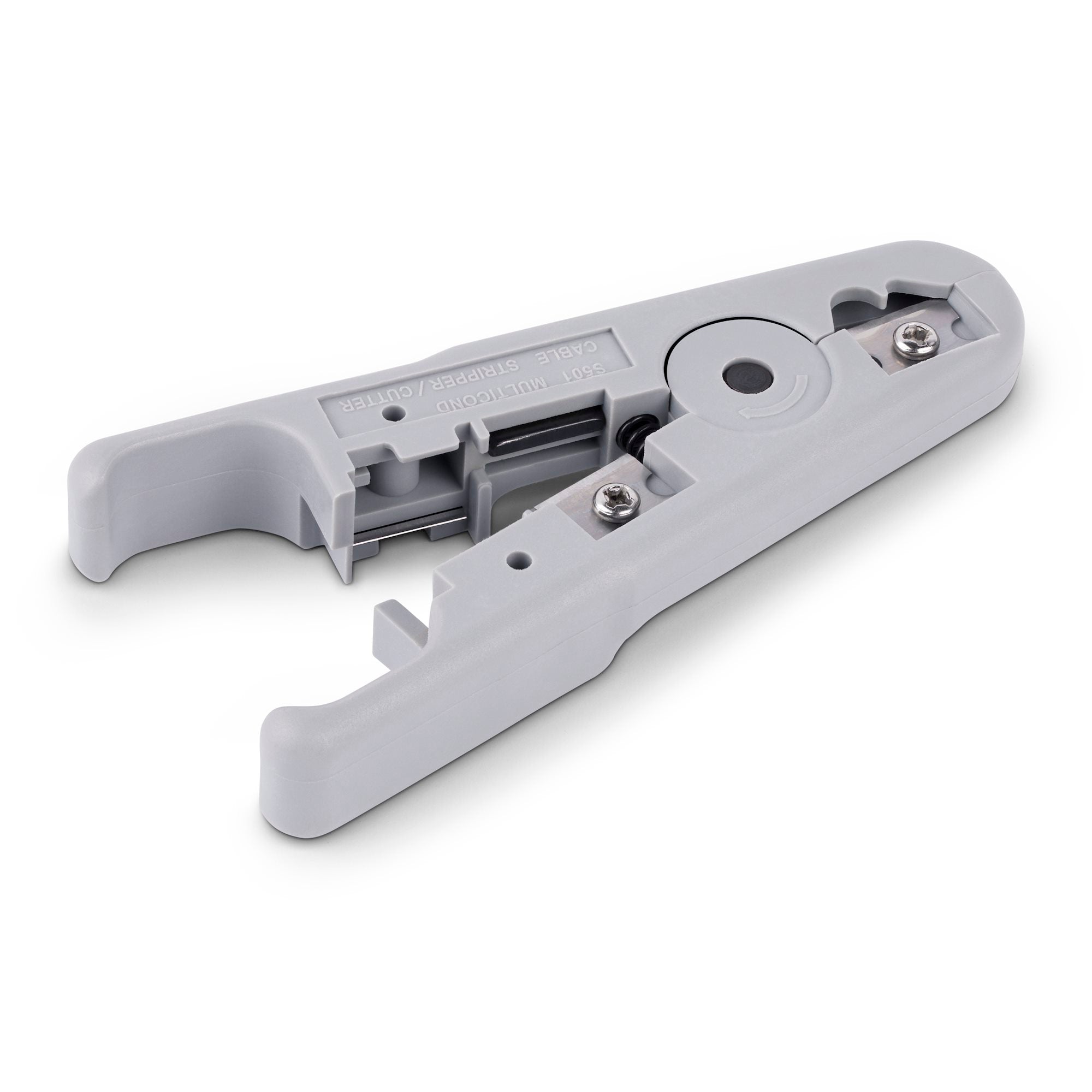 Network Cable Stripper and Cutter, Professional Wire Stripper for UTP/FTP/STP/Coax Cables, Rotary Wire Stripping and Cutting Tool 