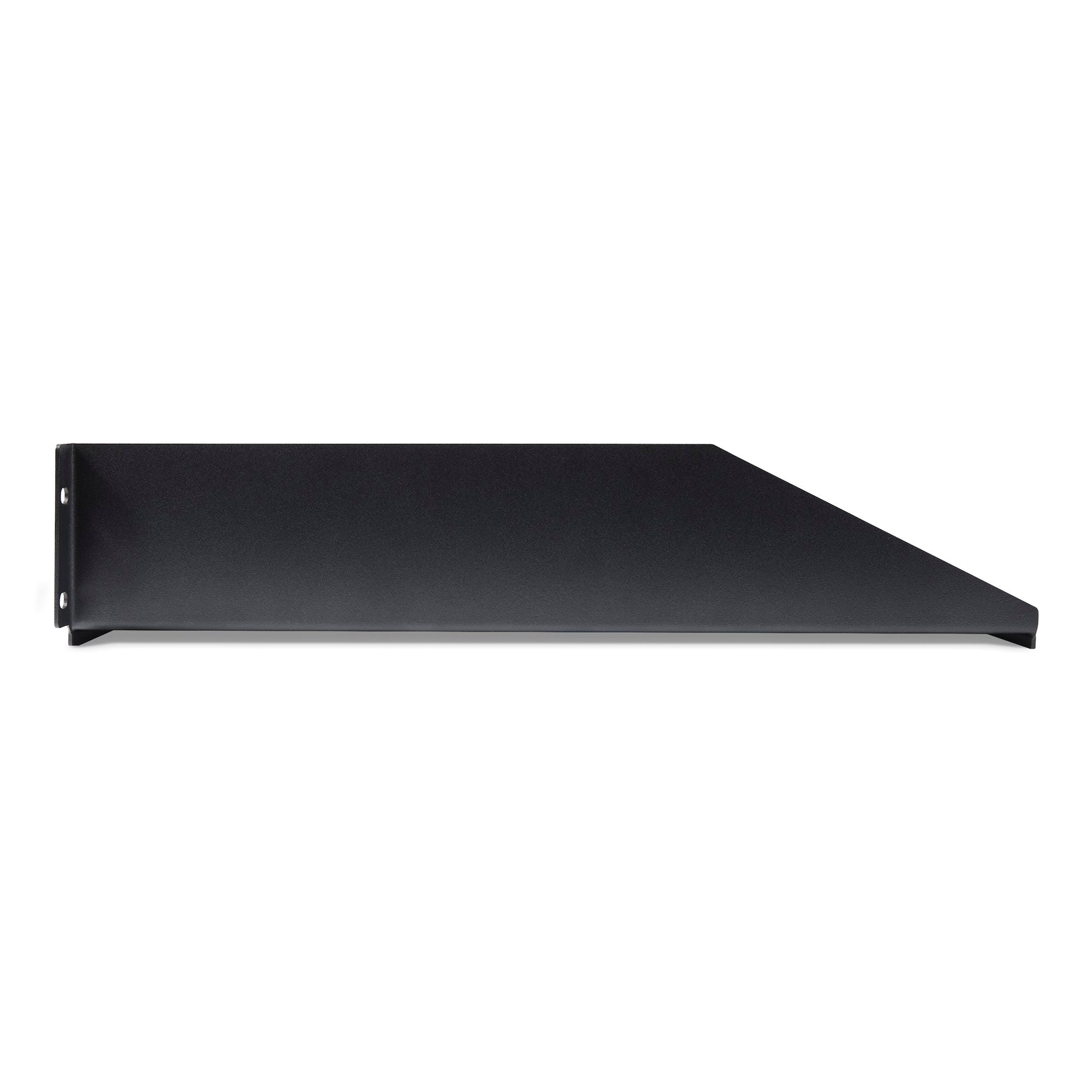 2U Vented Server Rack Shelf, 16in (41.5cm) Mounting Depth, Cantilever Tray For 19" Rack/Cabinet, SPCC Steel, Max 44lb/20kg, Includes Cage Nuts/Screws 