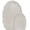 Calypso Scalloped Platter – Set of 2 White-Washed Handcrafted Stoneware Platters, Ocean-Inspired Design