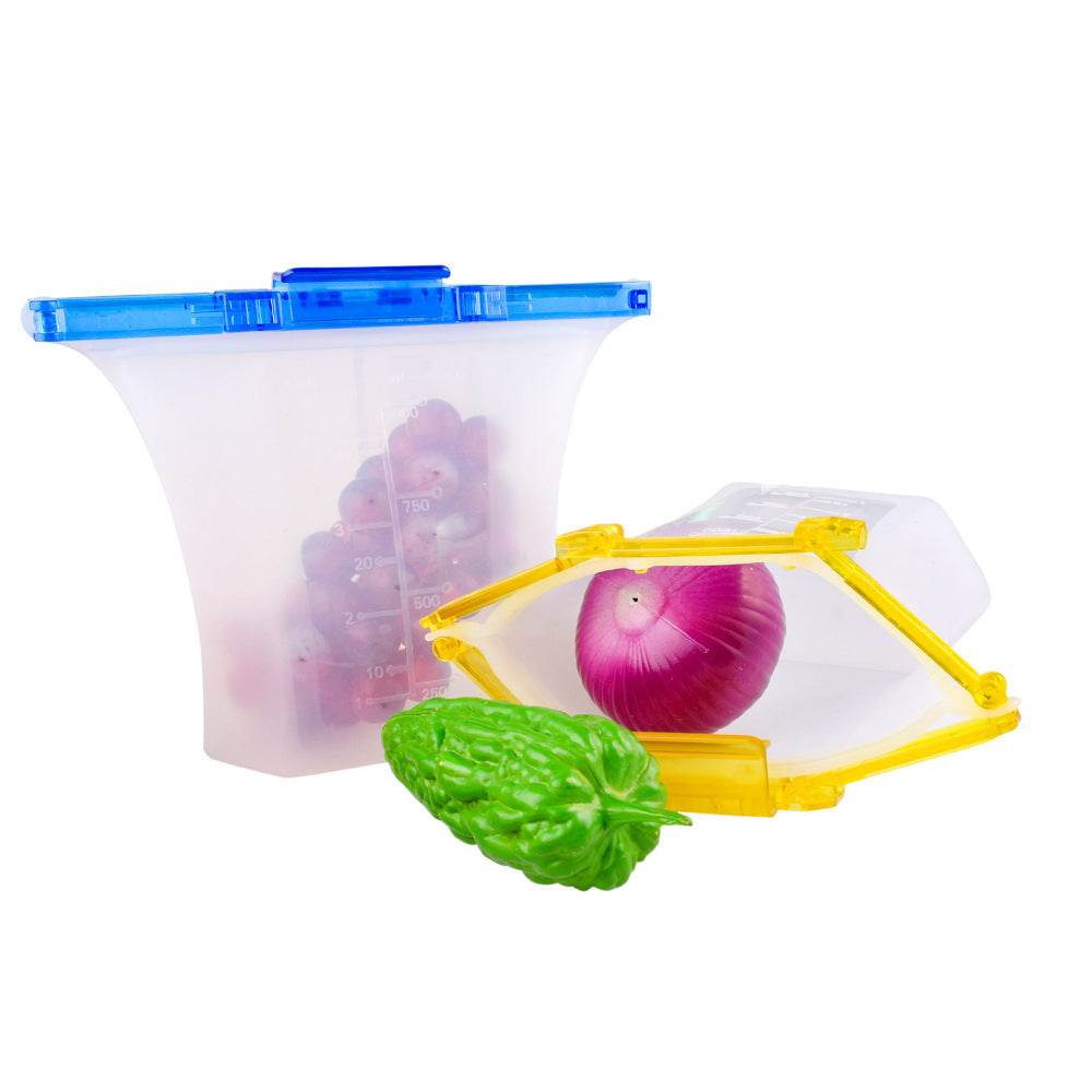 10pcs Kitchen Refrigerator Silicone Food Storage Bag 