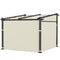 Outsunny Metal Pergola with Sliding Roof Canopy, Retractable Pergola Canopy, 10' x 10', Beige