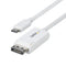 6ft (2m) USB-C to DisplayPort 1.2 Cable, Bidirectional, 4K 60Hz, White Video Adapter Cord for Apple MacBook Pro / Air M1 M2 M3 M4, Mac Mini / Studio, Thunderbolt Compatible