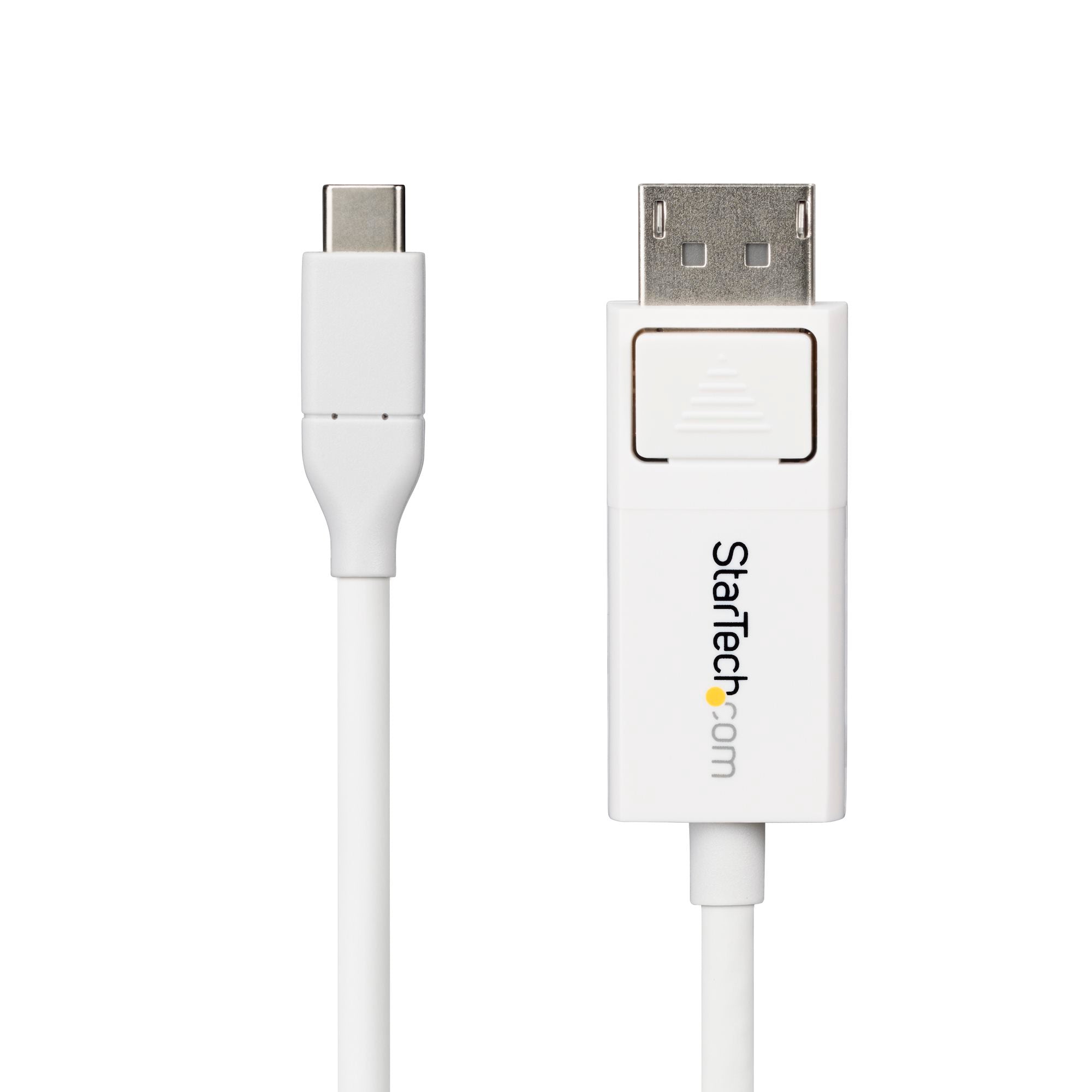6ft (2m) USB-C to DisplayPort 1.2 Cable, Bidirectional, 4K 60Hz, White Video Adapter Cord for Apple MacBook Pro / Air M1 M2 M3 M4, Mac Mini / Studio, Thunderbolt Compatible 