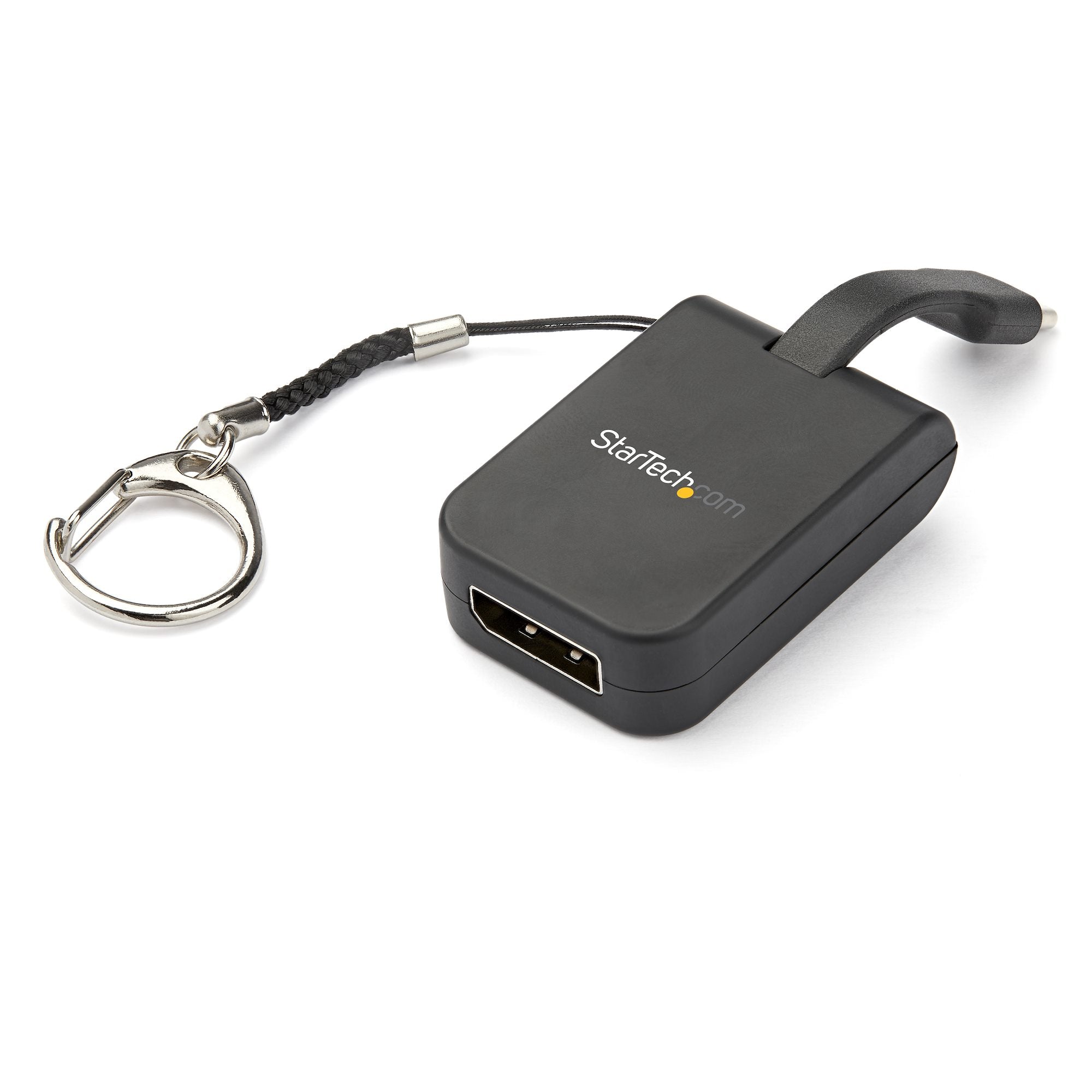 Compact USB C to DisplayPort 1.4 Adapter - 8K 60Hz/4K USB-C to DP Video Converter w/ Keychain Ring - USB Type-C DP Alt Mode (HBR3 HDR DSC) to DP Monitor Dongle - TB3 Compatible 
