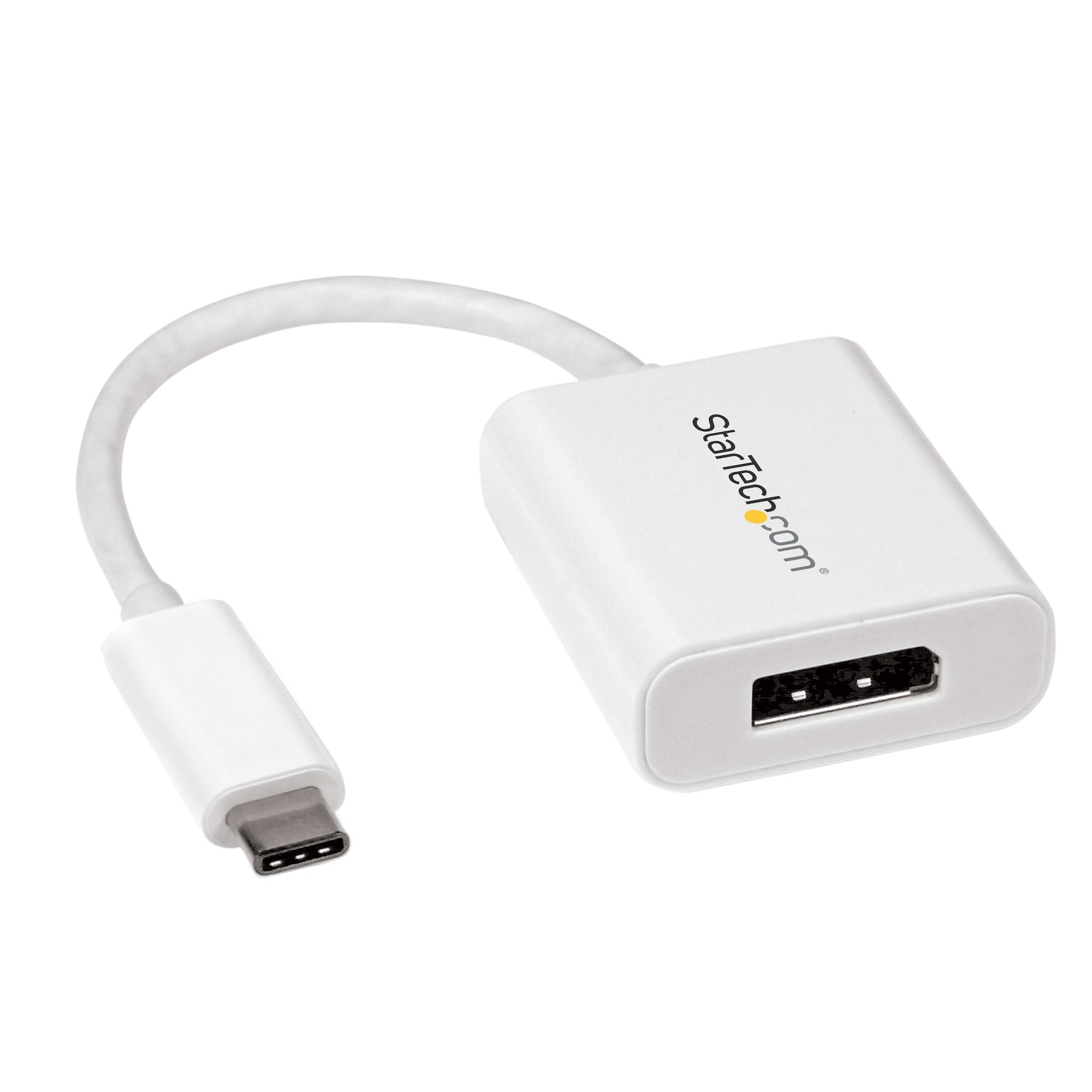 USB C to DisplayPort Adapter - 4K 60Hz/8K 30Hz - USB Type-C to DP 1.4 HBR2 Adapter Dongle - Compact USB-C (DP Alt Mode) Monitor Video Converter - Thunderbolt 3 Compatible - White 