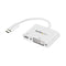 USB C to DVI Adapter with Power Delivery - 1080p USB Type-C to DVI-D Single Link Video Display Converter w/ Charging - 60W PD Pass-Through - Thunderbolt 3 Compatible - White
