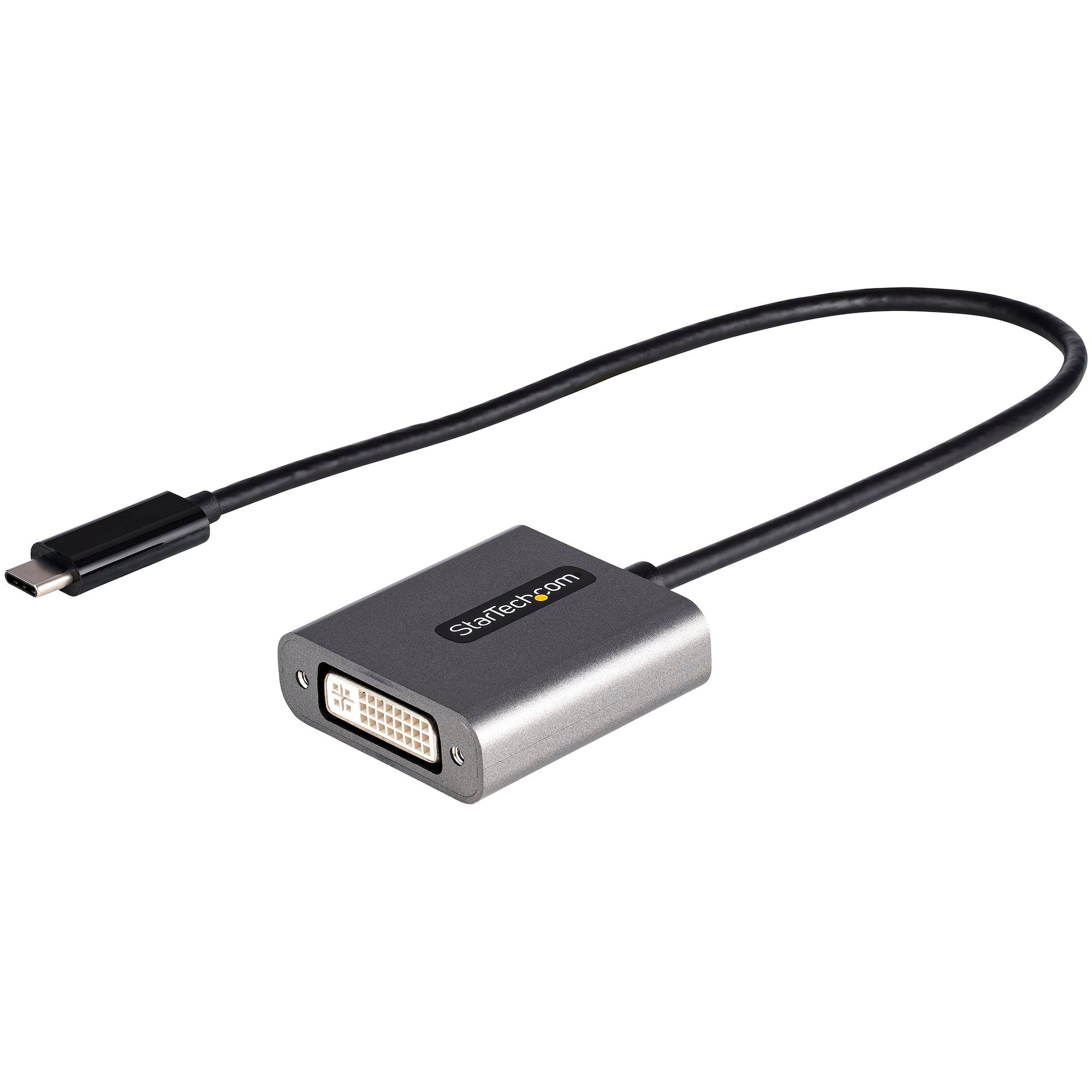 USB C to DVI Adapter - 1920x1200p USB-C to DVI-D Adapter Dongle - USB Type C to DVI Display/Monitor - Video Converter - Thunderbolt 3 Compatible - 12" Long Attached Cable - Upgraded Version of CDP2DVI 