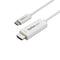 3.3ft (1m) USB C to HDMI Cable - 4K 60Hz USB Type C to HDMI 2.0 Video Adapter Cable - Thunderbolt Compatible - Laptop to HDMI Monitor/Display - DP 1.2 Alt Mode HBR2 - White