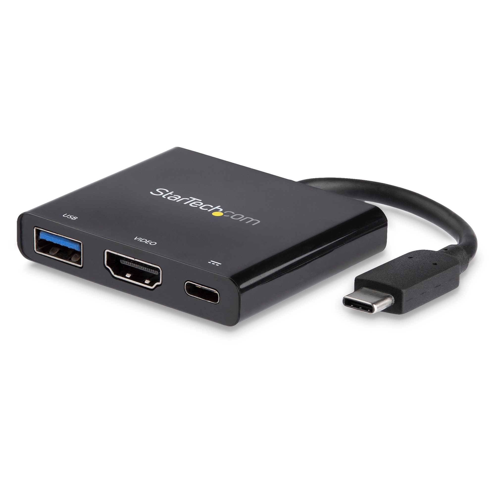 USB-C Multiport Adapter with HDMI - USB 3.0 Port - 60W PD - Black 