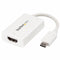USB C to HDMI 2.0 Adapter with Power Delivery - 4K 60Hz USB Type-C to HDMI Display Video Converter - 60W PD Pass-Through Charging Port - Thunderbolt 3 Compatible - White